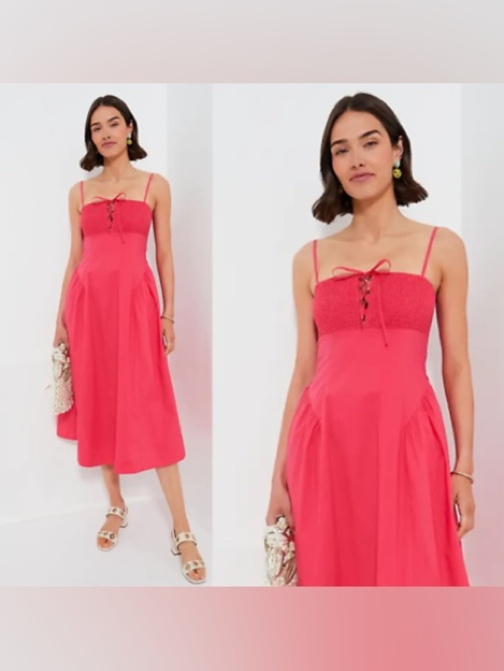 Hyacinth House NWT Pink Serafina Drop Waist 100% Cotton Dress